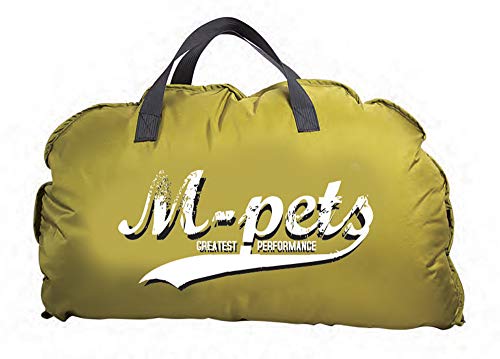 M-PETS Bilbao Hundehütte, tragbar, weich, mit weichem Plüschfutter, Gelb mit Logo, 104 x 74 cm von M-PETS