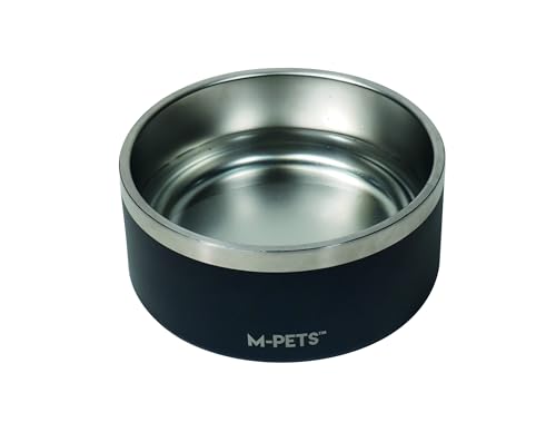 M-PETS - Eskimo Doppelwandiger Futternapf 2 L - D20x9 cm - Schwarz von M-PETS