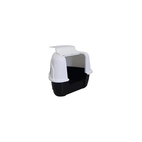 M-PETS - M-PETS Tanis Haus-Toilette, Schwarz & Weiß – L – 60 x 50 x 44 cm von M-PETS