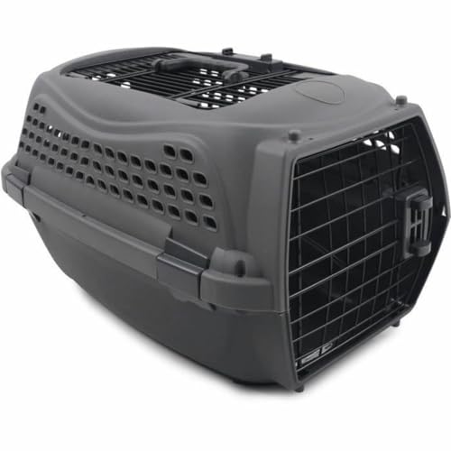 MPETS Transportbox Eco Giro S Katze Dunkelgrau Kunststoff MPETS Transportbox Eco Giro S Katze Dunkelgrau Kunststoff von M-PETS