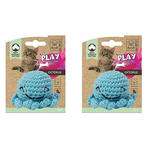 M-PETS Octopus Katzenspielzeug aus Bio-Baumwolle, Blau M-PETS Octopus Katzenspielzeug aus Bio-Baumwolle, Blau von M-PETS