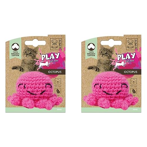 M-PETS Octopus Katzenspielzeug aus Bio-Baumwolle, Rosa M-PETS Octopus Katzenspielzeug aus Bio-Baumwolle, Rosa von M-PETS