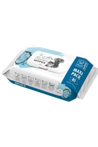 M-Pets Antibakterielle Haustier-Reinigungstücher, 20 x 15 cm, 80 Stück von M-PETS
