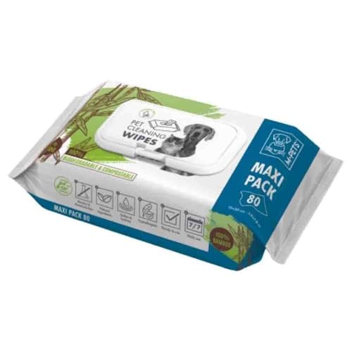 M-Pets Bamboo Haustier-Reinigungstücher, Größe 15 x 20 cm, 20 Stück von M-PETS