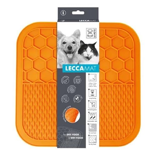 M-Pets Lecca Leckmatte, orange, groß von M-PETS