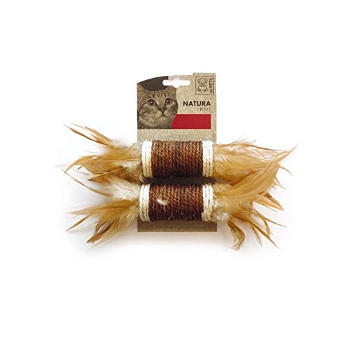 MPETS Rouleaux avec plumes Natura - Jouet pour chat - Couleur mixte von M-PETS