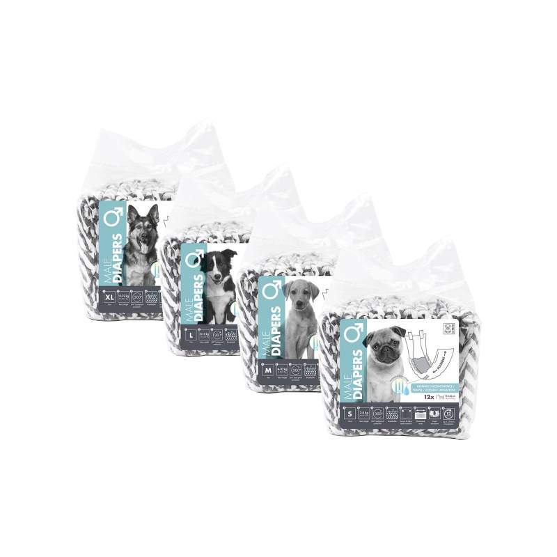 M-Pets Hundewindeln Rüde - S - 425 x 175 mm - 12 Stück von M-Pets