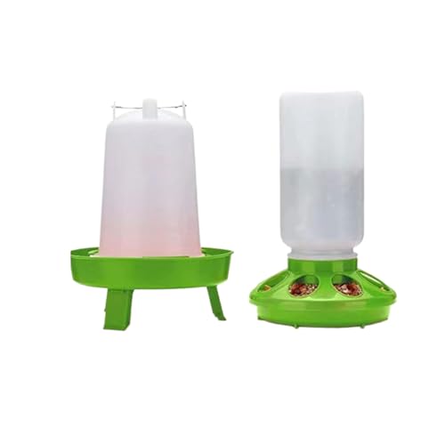 M&Catree Hühnerfutter- und Tränke-Set mit verstellbaren Beinen 1 kg Küken-Futterspender und 1,5 L Küken-Tränke für Hühner Küken Gänse Enten - Grün M&Catree Hühnerfutter- und Tränke-Set mit verstellbaren Beinen 1 kg Küken-Futterspender und 1,5 L Küken-Tränke für Hühner Küken Gänse Enten - Grün von M&Catree