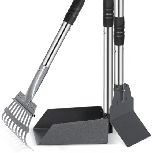 M&Catree Hundekotschaufel, Abnehmbar Schaufel für Hundekot mit Verstellbarem Langem Griff Kotschaufel für Große Mittelgroße Kleine Hunde - Tablett, 3PCS M&Catree Hundekotschaufel, Abnehmbar Schaufel für Hundekot mit Verstellbarem Langem Griff Kotschaufel für Große Mittelgroße Kleine Hunde - Tablett, 3PCS von M&Catree