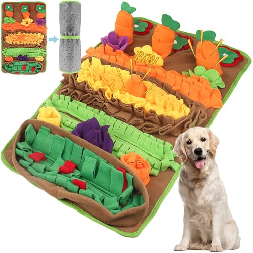 M&Catree Schnüffelteppich Hund, 80x48CM Waschbar Futtermatte Riechen Trainieren Schnüffeldecke Hundespielzeug Intelligenz Trainingsmatte für Haustier Hunde Katzen Stressabbau - Gelb Grün M&Catree Schnüffelteppich Hund, 80x48CM Waschbar Futtermatte Riechen Trainieren Schnüffeldecke Hundespielzeug Intelligenz Trainingsmatte für Haustier Hunde Katzen Stressabbau - Gelb Grün von M&Catree