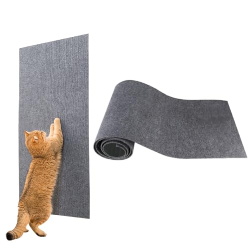 M&Catree Selbstklebend Kratzmatte Katze Wand 40x200cm Katzenkratzteppich Kratzbretter Katzenbaum Katzentürme Ersatz - Dunkelgrau M&Catree Selbstklebend Kratzmatte Katze Wand 40x200cm Katzenkratzteppich Kratzbretter Katzenbaum Katzentürme Ersatz - Dunkelgrau von M&Catree