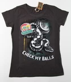Check My Balls T-Shirt, Reptil.TV, Königspython (Girls) Größe M von M&S Reptilien