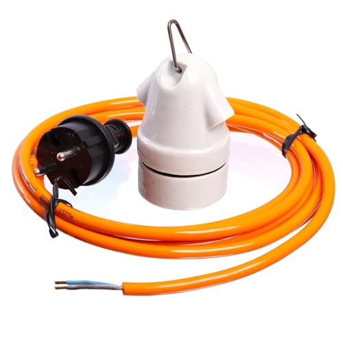 Keramikfassung mit Kabel (3 Meter-Kabel) von M&S Reptilien