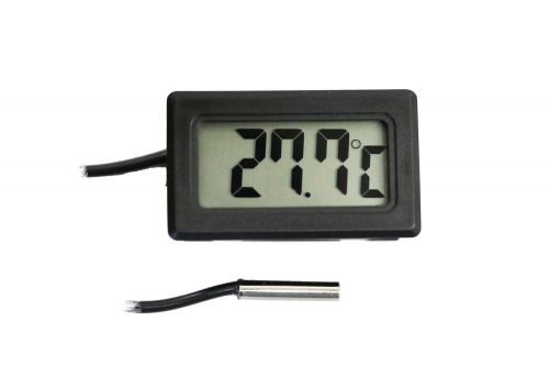 M&S Digitales Thermometer mit Fühler ( schwarz- eckig) WEEE RegNr. 82392108 von M&S Reptilien