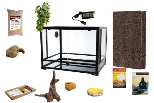 Komplettset: Für Leopardgeckos (100x50x50cm) Terrarium OHNE! Terrarium von M&S Reptilien