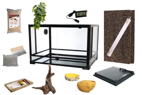 M&S Reptilien Komplettset: Für kleinere Nattern (100x50x50cm) (Änderung) Terrarium mit Holz-Terrarium von M&S Reptilien