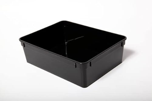 M&S Reptilien Kunststoffbox schwarz, groß (24x18x7,5 cm) OHNE Deckel von M&S Reptilien