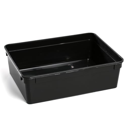 Kunststoffbox schwarz, groß (24x18x7,5 cm) OHNE Deckel von M&S Reptilien