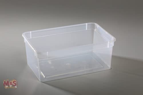 M&S Reptilien Kunststoffbox transparent, klein (18x12x7,5 cm) OHNE Deckel von M&S Reptilien