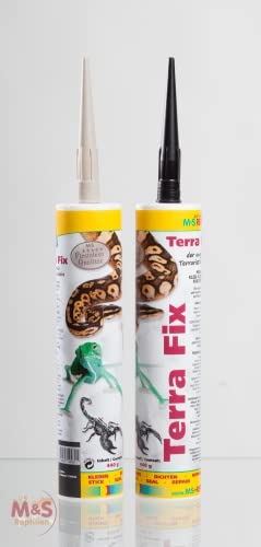M&S Reptilien Terra Fix - 290ml Kartusche - Farbe: schwarz (ehem. Terra Bond) Kartusche OHNE Kartuschenpresse von M&S Reptilien