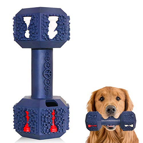 M.C.works Hunde-Kauspielzeug für durchschnittliche Kauer, unzerstörbares Hundespielzeug, robustes Naturkautschuk-Spielzeug für kleine, mittelgroße Hunde, Hantelform, mittelgroß M.C.works Hunde-Kauspielzeug für durchschnittliche Kauer, unzerstörbares Hundespielzeug, robustes Naturkautschuk-Spielzeug für kleine, mittelgroße Hunde, Hantelform, mittelgroß von M.C.works