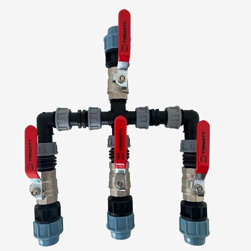 M.H.B. 3-Fach-Wasserverteiler mit Hebelgriff für 32mm PE-Rohr Bewässerung M.H.B. 3-Fach-Wasserverteiler mit Hebelgriff für 32mm PE-Rohr Bewässerung von M.H.B.
