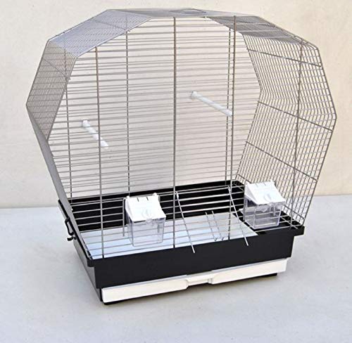 Vogelkäfig Vogelheim für Sittiche Chrom schwarz 57 cm von M.O.