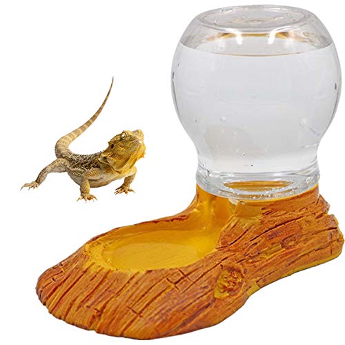 MUALROUS Reptilien-Wasserflasche, Hamster-Wasserspender, Wassernapf, automatische Schildkrötenfütterung, Futterschale für Reptilien, Amphibien, Schildkröte, Eidechse von MUALROUS