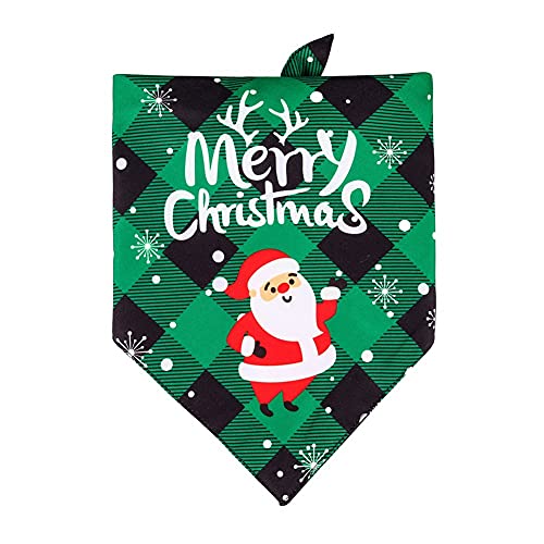 MABSSI Speichel Handtuch Weihnachten Hund Lätzchen Hals Schal Haustier Schal für Weihnachten Dekoration von Katzen und Haustieren, Grün von MABSSI
