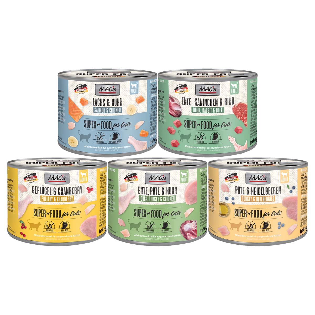 MAC's Cat Fleischmenü 60x200g Mixpaket 2 MAC's Cat Fleischmenü 60x200g Mixpaket 2 von MAC's Cat