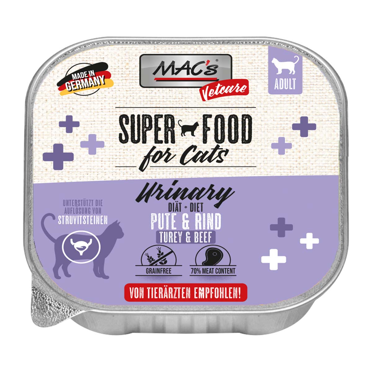 MAC's Cat Vetcare Pute und Rind Urinary 16x100g von MAC's Cat