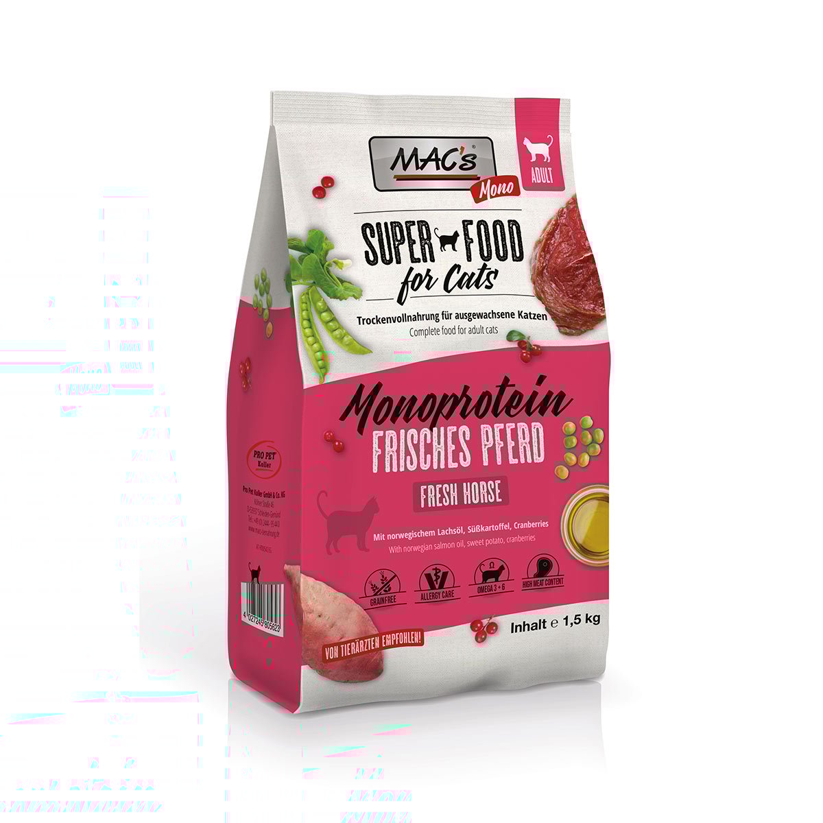 MAC's Cat Adult Mono Pferd 1,5kg MAC's Cat Adult Mono Pferd 1,5kg von MAC's Cat