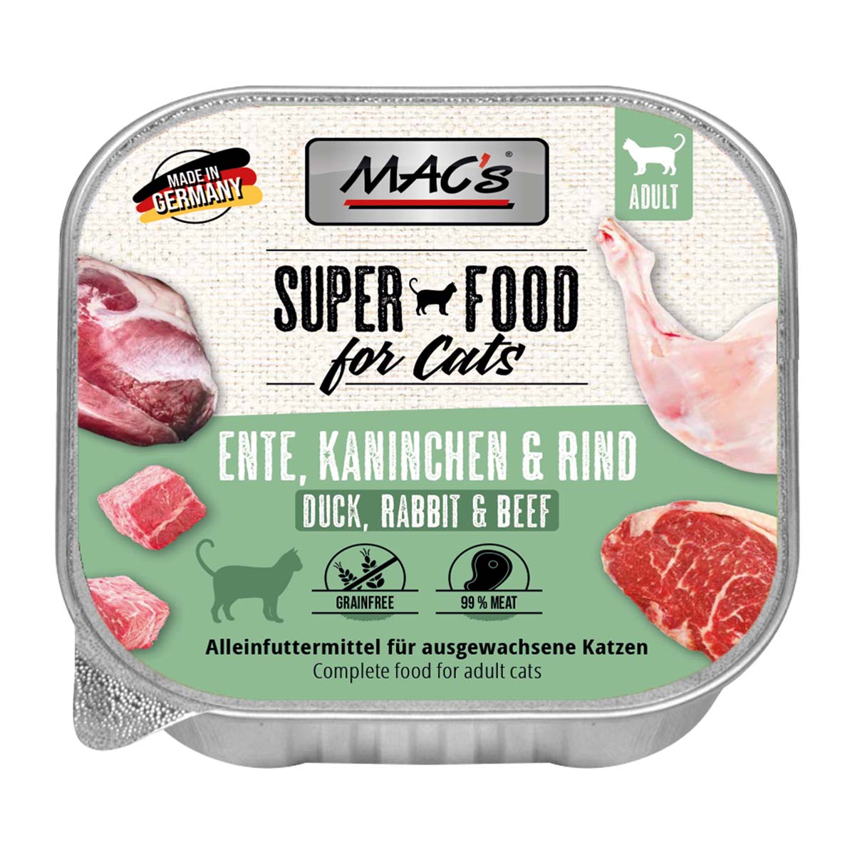 MAC's Cat Ente, Kaninchen und Rind 16x100g MAC's Cat Ente, Kaninchen und Rind 16x100g von MAC's Cat