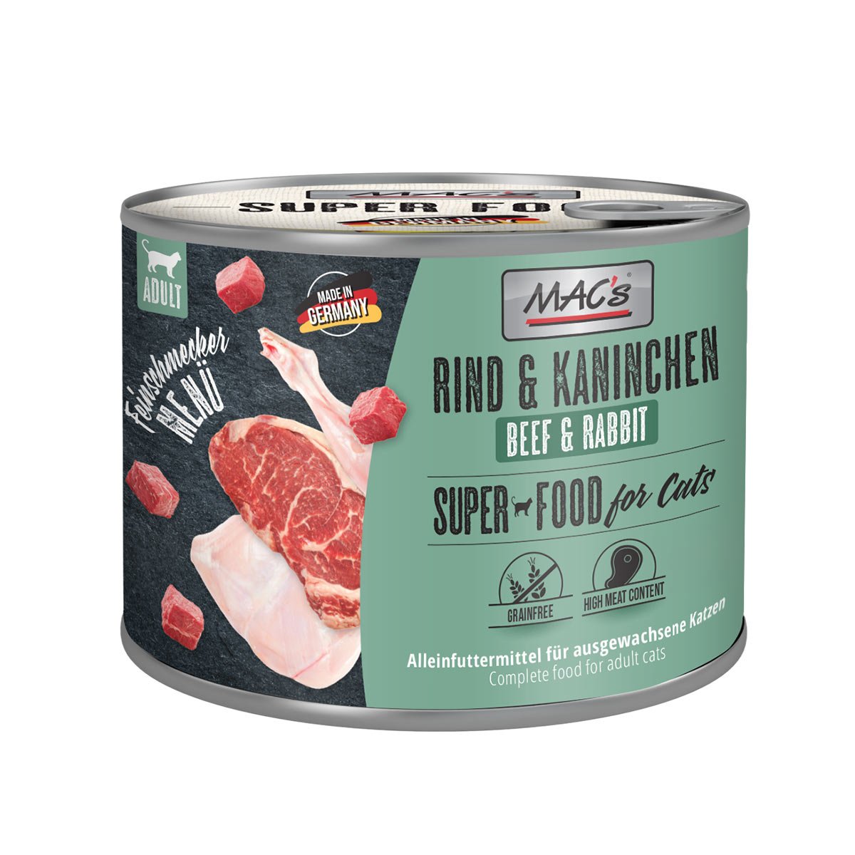 MAC's Cat Feinschmecker Menü Rind und Kaninchen 6x200g MAC's Cat Feinschmecker Menü Rind und Kaninchen 6x200g von MAC's Cat