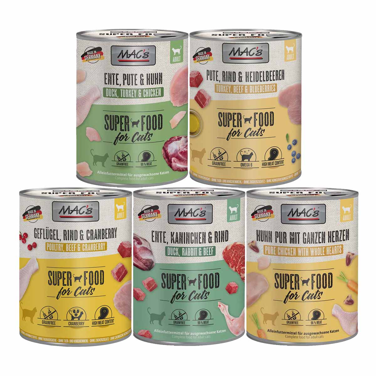 MAC's Cat Fleischmenü 30x800g Mixpaket 1 MAC's Cat Fleischmenü 30x800g Mixpaket 1 von MAC's Cat