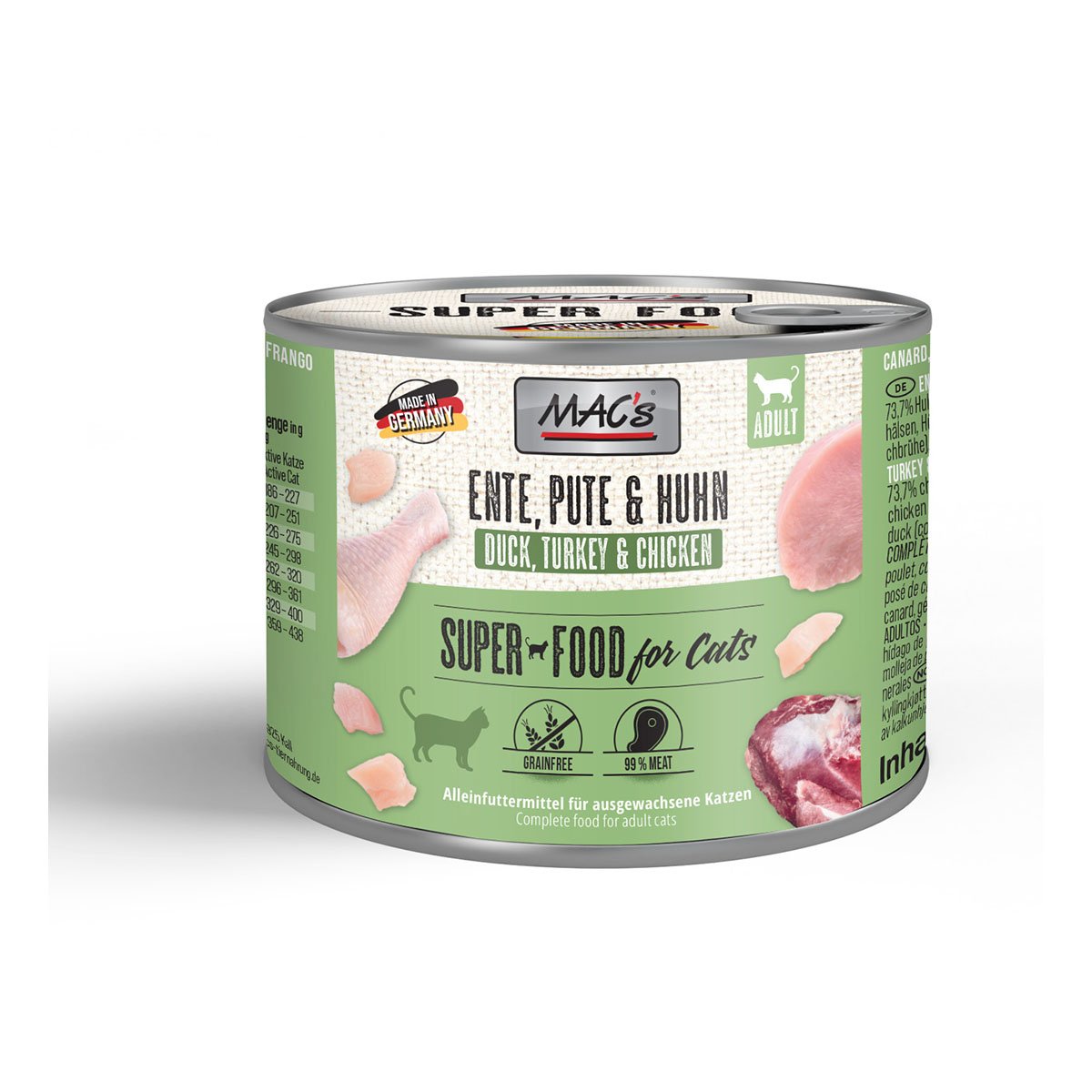 MAC's Cat Fleischmenü Ente Pute Huhn 12x200g MAC's Cat Fleischmenü Ente Pute Huhn 12x200g von MAC's Cat