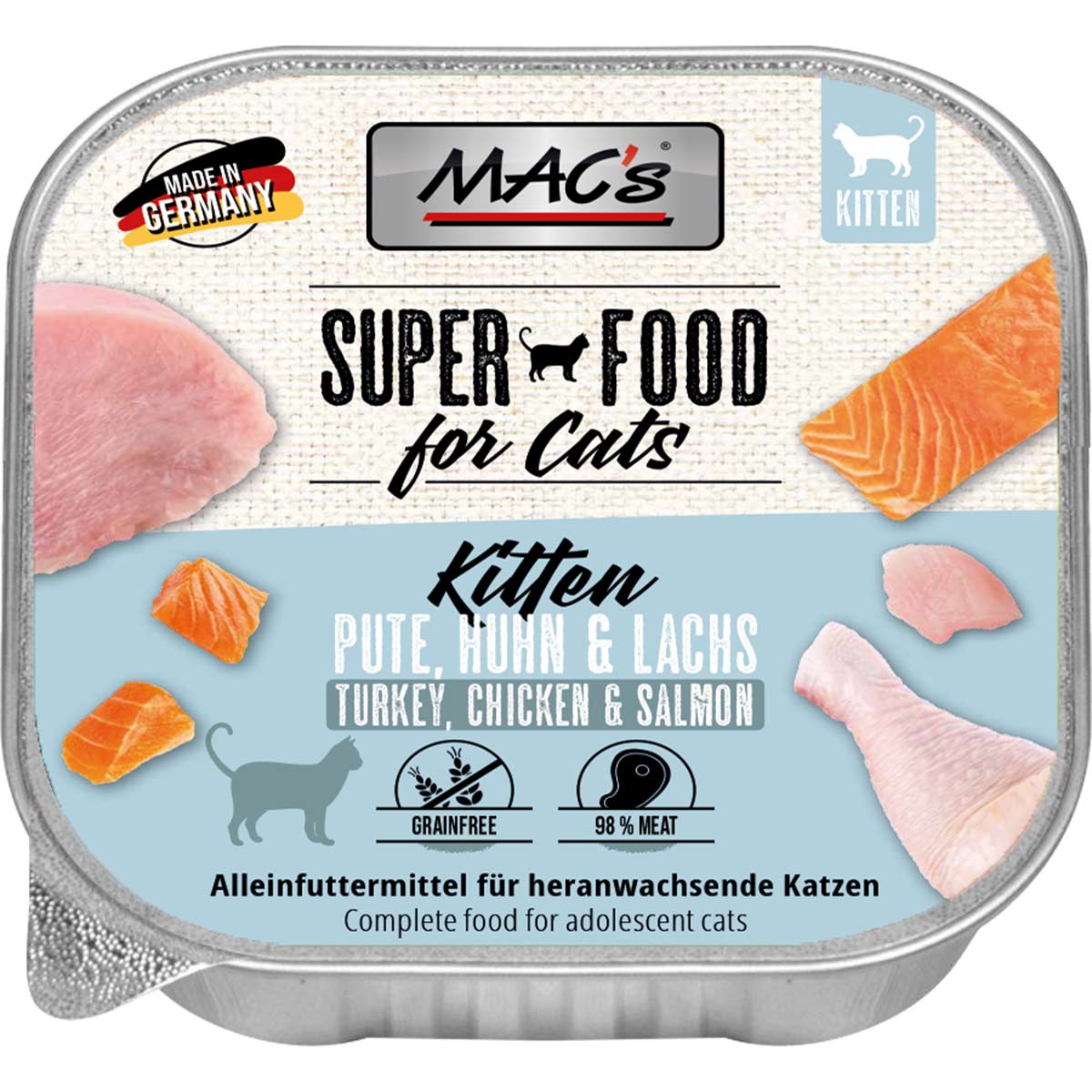 MAC's Cat Kitten Pute, Huhn & Lachs 16x100g von MAC's Cat