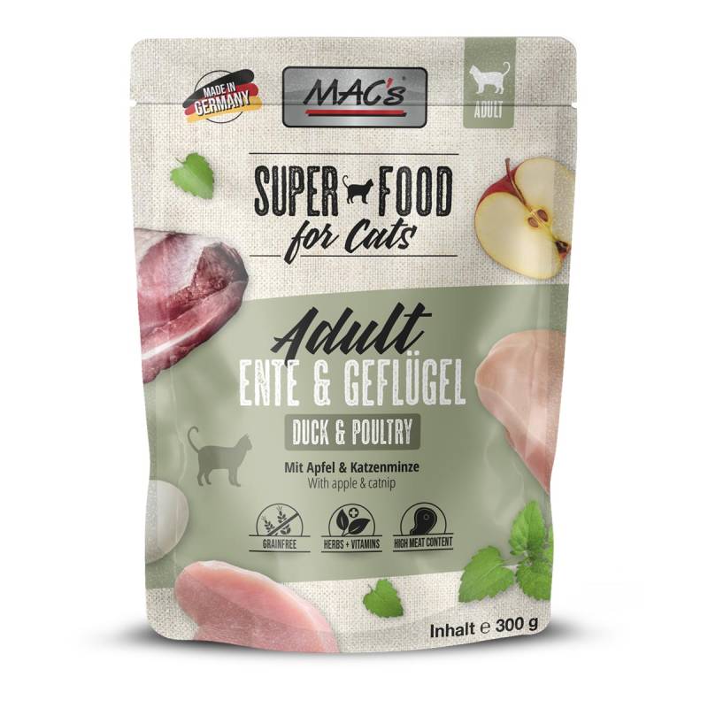 MAC's Cat Pouch Ente & Geflügel 6x300g MAC's Cat Pouch Ente & Geflügel 6x300g von MAC's Cat