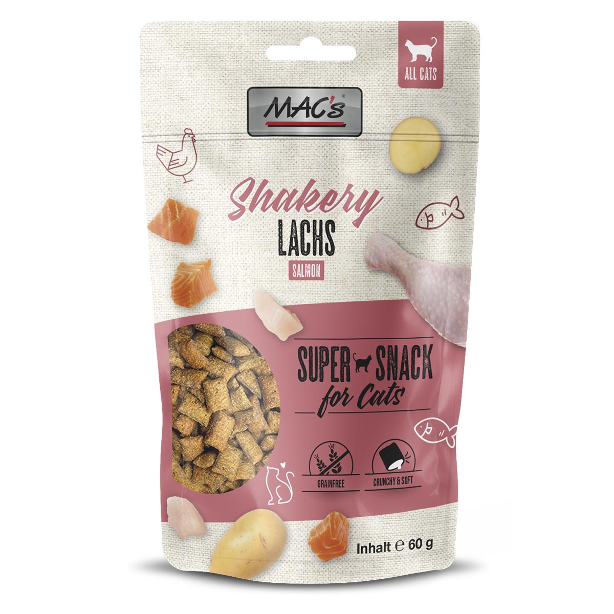 MAC's Cat Shakery Snacks Lachs 3x60g MAC's Cat Shakery Snacks Lachs 3x60g von MAC's Cat