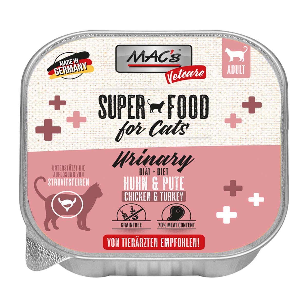MAC's Cat Vetcare Huhn und Pute Urinary 16x100g MAC's Cat Vetcare Huhn und Pute Urinary 16x100g von MAC's Vetcare
