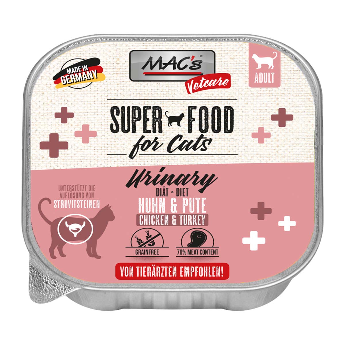 MAC's Cat Vetcare Huhn und Pute Urinary 32x100g von MAC's Cat