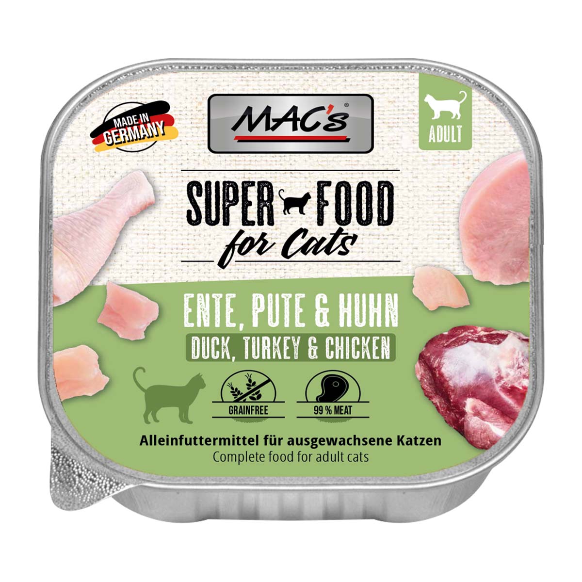 MAC's Cat Ente, Pute und Huhn 16x100g MAC's Cat Ente, Pute und Huhn 16x100g von MAC's Cat