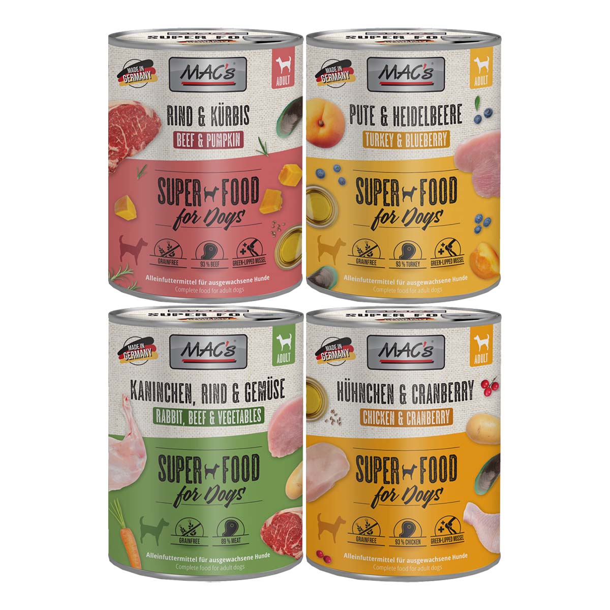 MAC's Dog 24x800g Mixpaket MAC's Dog 24x800g Mixpaket von MAC's Dog