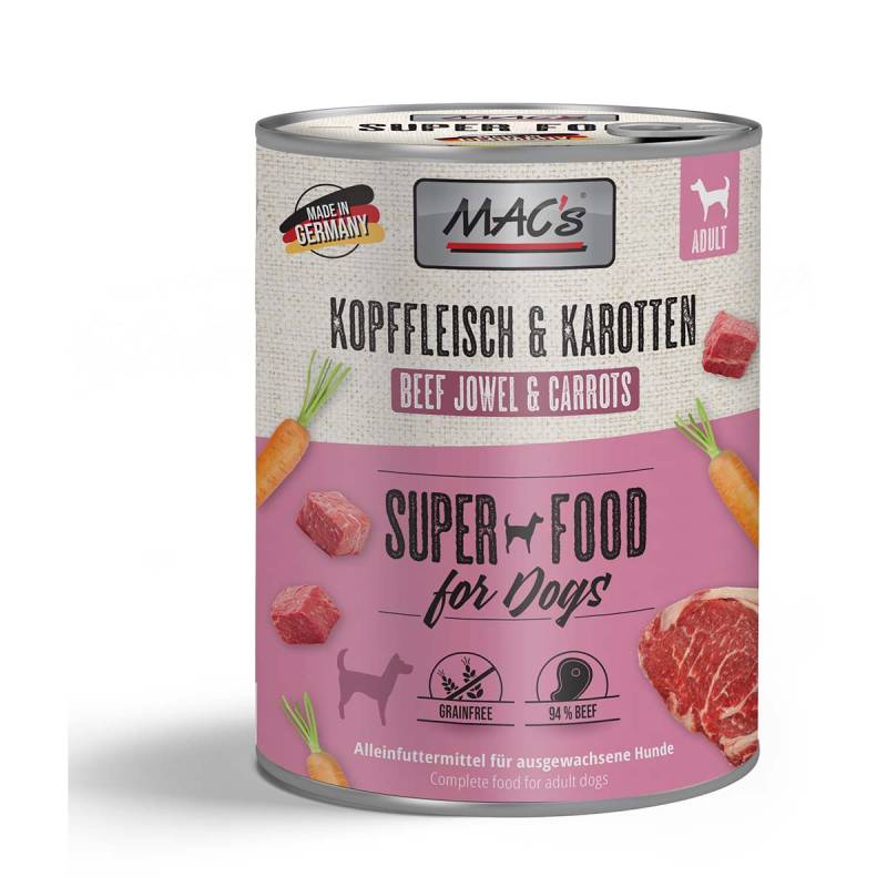 MAC's Dog Kopffleisch und Karotten 12x800g von MAC's Dog