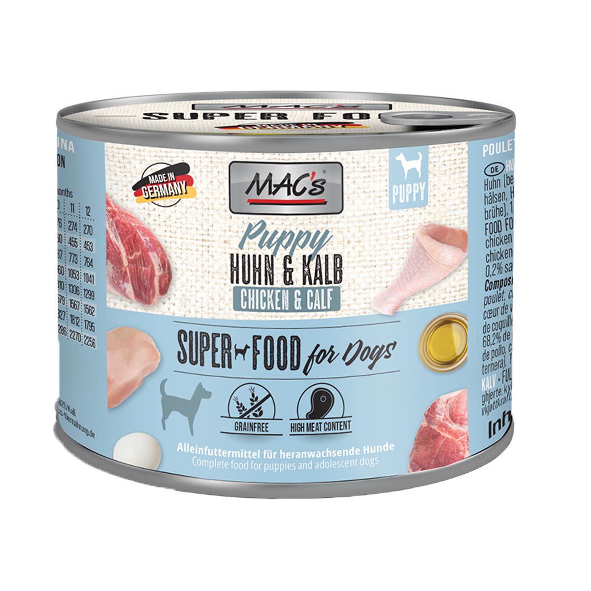 MAC's Dog Puppy Huhn & Kalb 6x200g von MAC's Dog