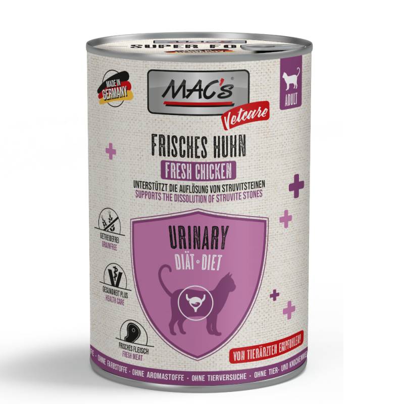 MAC's CAT Vetcare Urinary 6 x 400 g - frisches Huhn von MAC's Vetcare