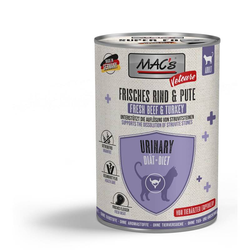 MAC's CAT Vetcare Urinary Rind & Pute 6x400 g von MAC's Vetcare