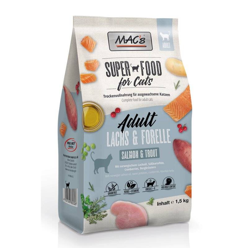 MAC's Cat Adult Lachs & Forelle - 7 kg (Verpackung... (6,42 € pro 1 kg) von MAC's