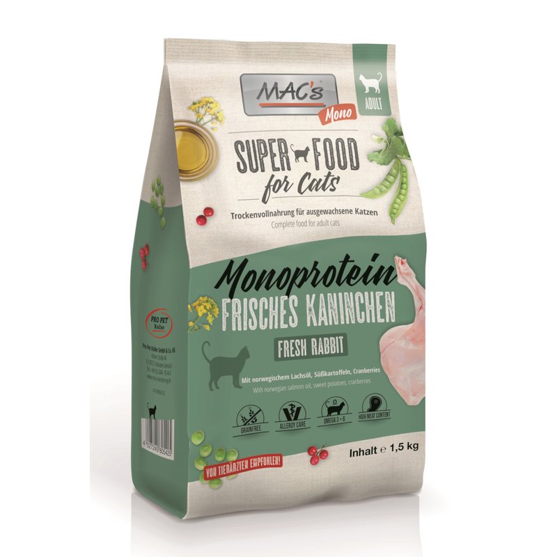 MAC's Cat Adult Monoprotein Kaninchen - 7 kg (7,68 € pro 1 kg) von MAC's