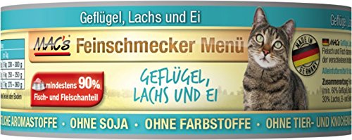 MAC´s Cat Feinschmecker Geflügel & Lachs 5 x 100g Katzenfutter Nassfutter von MAC's